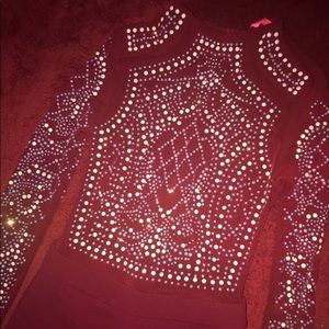 Burgundy fitted bodysuit